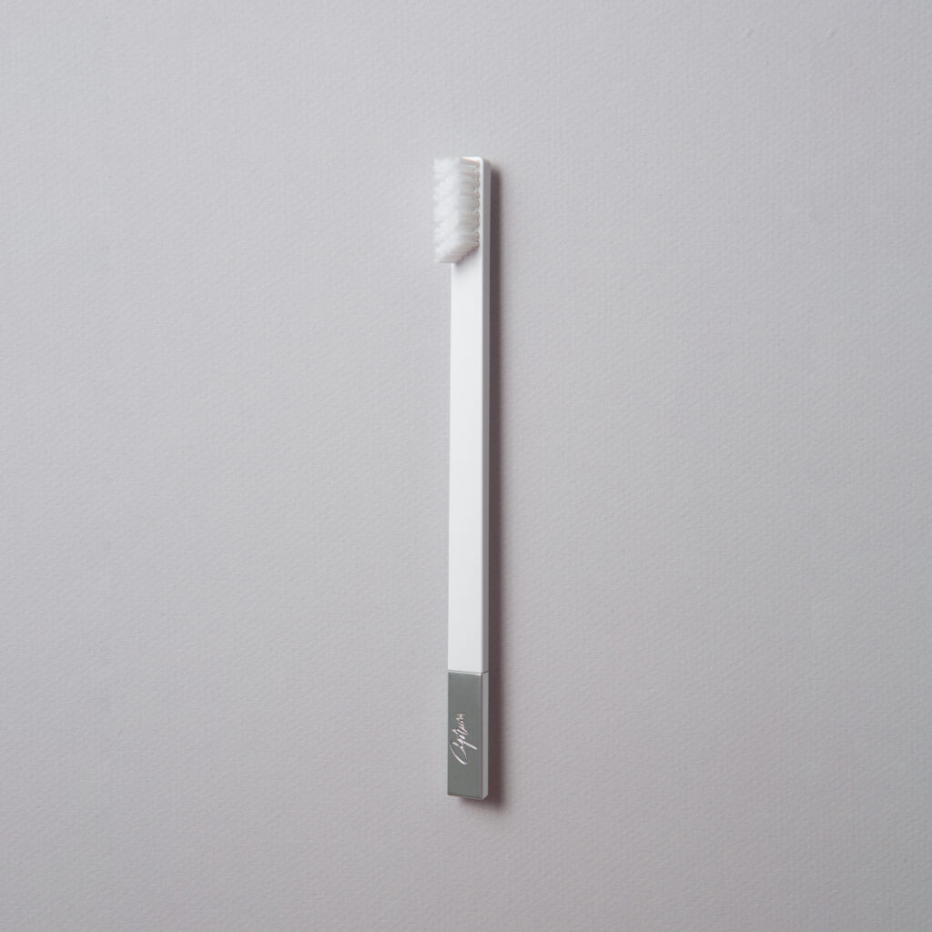 White Silver designer toothbrush SLIM by Apriori