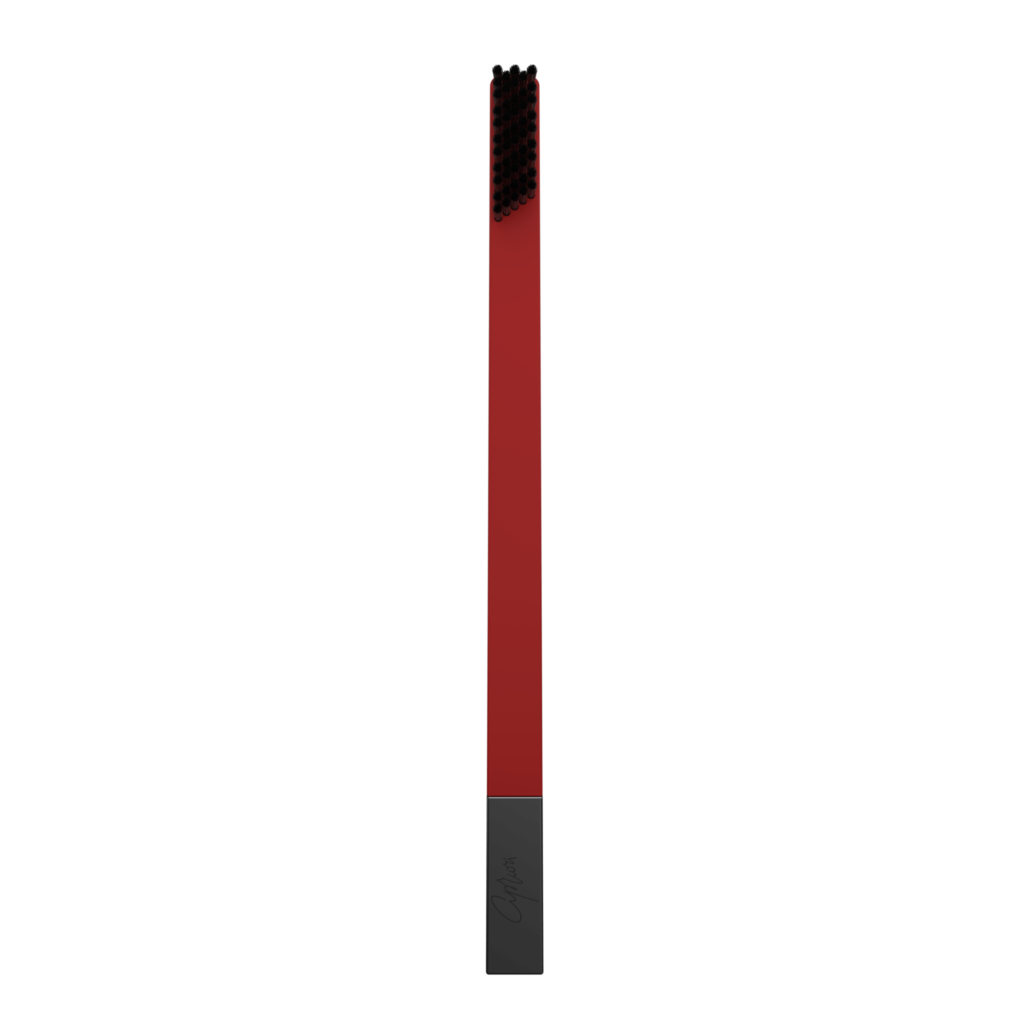 SLIM by Apriori red & black disposable toothbrush