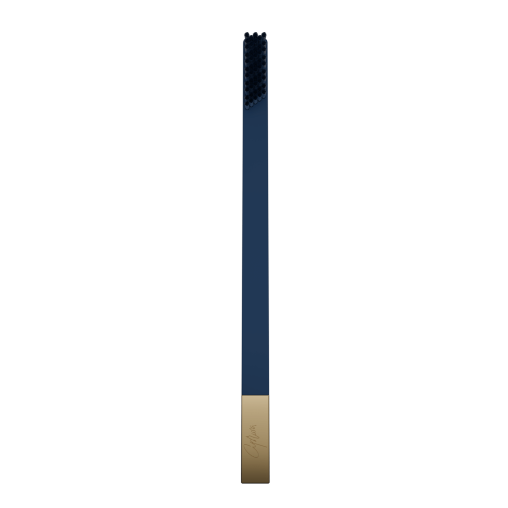 SLIM by Apriori sapphire & gold disposable toothbrush