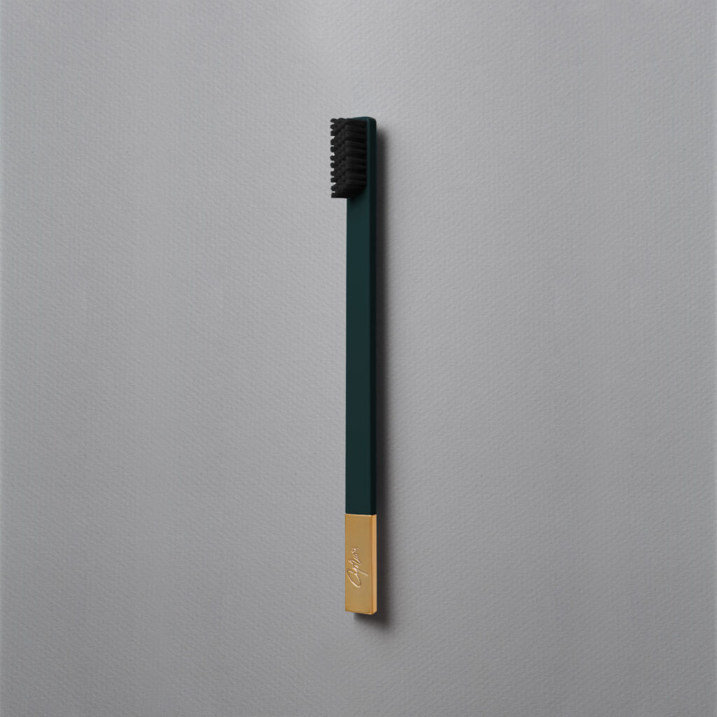 British Racing Green Gold designer toothbrush SLIM by Apriori